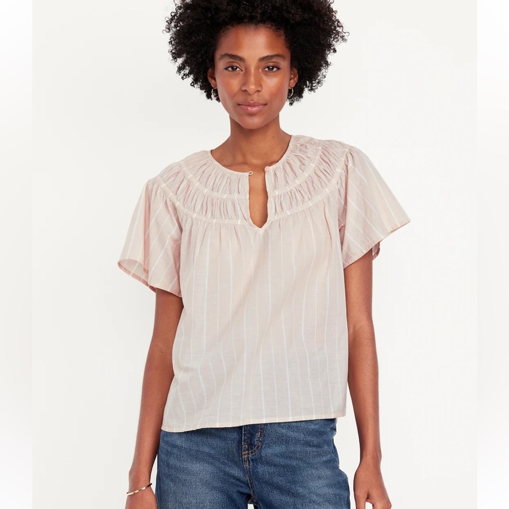 NWT Striped Cotton Blouse